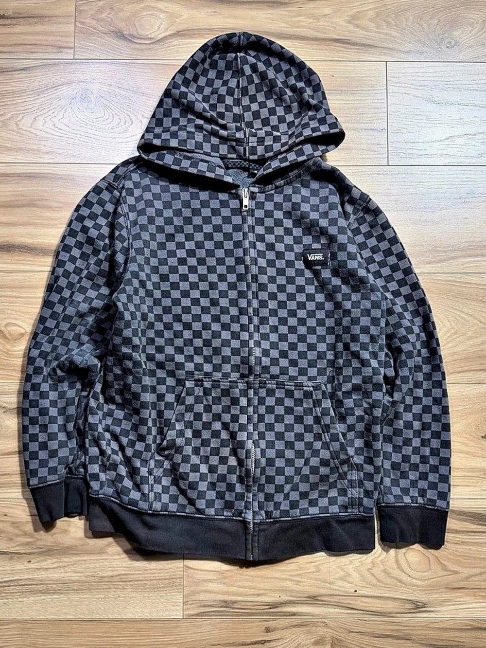 Vans Checkered Hooded Jacket Size Medium